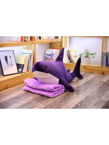 Мягкая игрушка  "Акула фиолетовая" 50 см 