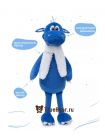 Мягкая игрушка Дракон "Дитер" синий с шарфиком 35 см