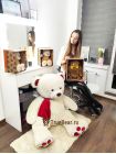 Плюшевый медведь "Кельвин" 160 см молочный