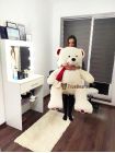 Плюшевый медведь "Кельвин" 160 см молочный