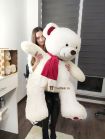 Плюшевый медведь "Кельвин" 160 см белый
