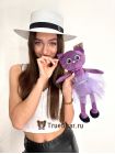 Мягкая игрушка Кошка "Чесси" фиолетовая 35 см