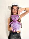 Мягкая игрушка Кошка "Чесси" фиолетовая 35 см