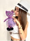 Мягкая игрушка Кошка "Чесси" фиолетовая 35 см