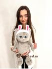Мягкая игрушка Котик "Тоша" в повязке 35 см