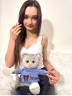 Мягкая игрушка Котик "Тоша" в свитере 35 см