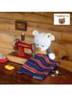 Дизайнерская игрушка "Миша в синей жилетке" 40 см