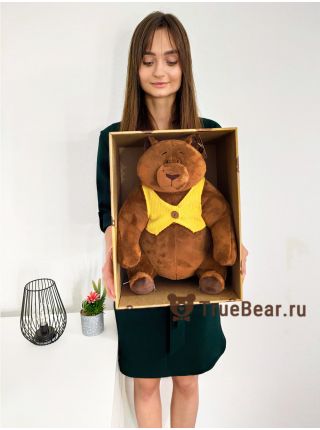 Мишка "Mr Brown жилетка" 45 см