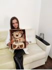 Дизайнерская игрушка "Миша в шапке"  40 см