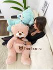 Плюшевый медведь "Плюшка" 120 см пудра