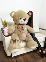 "Плюшка" 150 см кофейный
