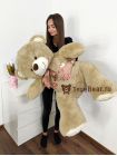 Плюшевый медведь "Плюшка" 150 см кофейный