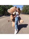 Плюшевый медведь "Плюшка" 160 см кофейный