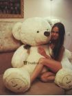Плюшевый медведь "Плюшка" 160 см молочный