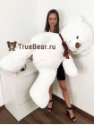 Плюшевый медведь "Плюшка" 175 см белый