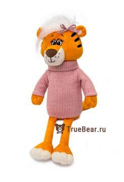 Тигрица в розовом свитере 55 см 