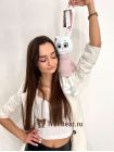Мягкая игрушка Зайка "Мими" в розовом свитере 35 см