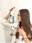 Мягкая игрушка Зайка "Тося" в куртке 35 см
