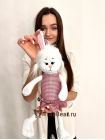 Мягкая игрушка Зайка "Тося" в платье 35 см 